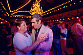 Older couples dancing the Cha-Cha at the Paloma Club in Raval, Barcelona, Catalonia, Spain