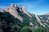 Mountain Tops Mont Serrat Mountains Spain, Montserrat Monastry, Montserrat Mountains, Barcelona, Catalonia, Spain