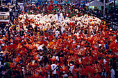 Big crowd at Mardi Gras, Grand Stand, Queens Park Savanah Port of Spain, Trinidad