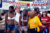 Spectators of Mardi Gras parade, Port of Spain Trinidad
