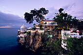 Panorama von La Puntilla De Piergiorgio Palace, italienisches Restaurant, Sosua, Dominikanische Republik, Karibik