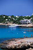 Portinatx, Bucht, Ibiza, Balearen, Spanien