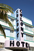 Colony Hotel, Art Deco, South Beach, Ocean Drive, Miami Beach, Miami, Florida, USA