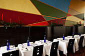 Diner Room at the AIGO Restaurant at the Clinton, Art Deco Boutique Hotel, South Beach Miami, Florida, USA