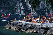 Strand, Torbole, Gardasee, Trentino, Italien