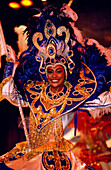 Woman in carnival costume, Brazilian dance troupe, carnival, Rio de Janeiro, Brazil