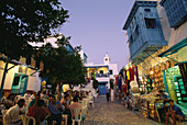 Straßencafé, Geschäfte, Sidi Bou, Said Tunesien