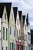 Row of houses, Alderney, Channel slands, Great Britain