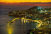 Funchal bei Nacht, Panorama, Madeira, Portugal