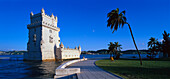 Der Turm Torre de Belem am Fluss Tejo, Lissabon, Portugal, Europa
