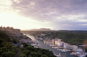 Harbour, citadel, Bonifacio, Corsica, France
