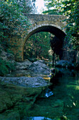 Old Guadalquivir bridge above a stream, Herrerias, Sierra de Cazorla, Province Jaen, Andalusia, Spain, Europe