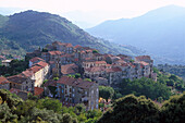Blick auf die Sante Lucie de Tallano, Korsika, Frankreich