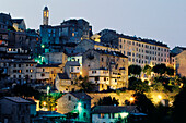 Corte, town in the mountains of Corsica, France