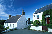 Häuser in Dorf Le Variouf, Guernsey, Kanalinseln, Großbritannien