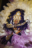 Woman in the carneval costume, Carnival, Santa Cruz, Tenerife, Canary Islands, Spain