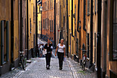 Gasse in der Altstadt, Prästgatan, Historisches Viertel, Stockholm, Schweden