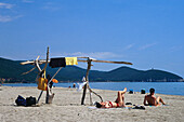 Am Strand, Parco Naturale di Maremma, Toskana, Italien