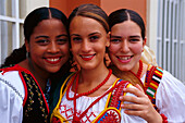 Girls in Traditional Costumes, La Orotava, Tenerife, Canary Islands, Spain