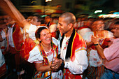 Tanz mit traditionallen Kostümen, La Orotava Tenerife, Teneriffa, Kanarische Inseln, Spanien, Europa