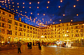 Placa Major, main square, Illumination, Palma de Mallorca, Mallorca, Majorca, Balearic Islands, Spain