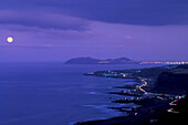North coast at night near Banaderos, Gran Canaria, Canary Islands, Spain