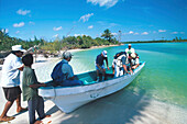 Bootstour durch Lagune, Boca, Paila, Qintana Roo Yucatán, Mexico
