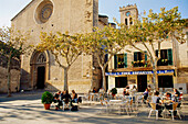 Café Espanyol, Placa Mayor, main square, Pollenca, Mallorca, Majorca, Balearic Islands, Spain