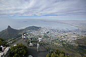 Blick vom Tafelberg über Kapstadt, Westkap, Südafrika, Afrika