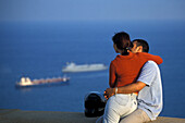 View from the castell de montjuic, barcelona, spain