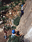 Climbing, La Reserva Puig de Galatzo Majorca, Spain