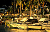 Boats in the harbour of St Gilles, La Réunion, Indian Ocean