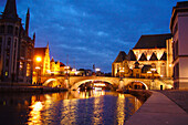 The graslei and the korenlei, ghent, belgium