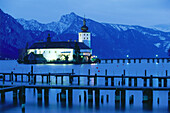 Seeschloß Ort, Gmunden, nachts, Traunsee, Österreich