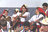 Folkloremusik, Fest der Mandelblüte, Tejeda, Gran Canaria Kanarische Inseln, Spanien