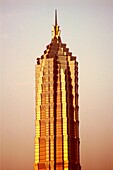 the Jin Mao tower in the evening light, Shanghai, China, Asia