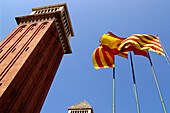Torres Venicianes, Plaza Espanya, Barcelona, Spanien