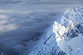 View from Zugspitze to Alpspitze, Bavarian Alps, Bavaria, Germany