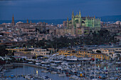 Kathedrale, la Seu , Yachthafen, Palma Mallorca, Spanien