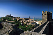 Burg und Dorf Montalcino, Toskana, Italien Europa