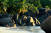 Strand, Anse Takamaka, Mahe Seychellen