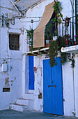 Fassade, Stadtteil Sa Penya, Ibiza-Stadt, Ibiza Balearen, Spanien