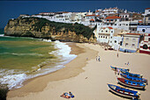 Fischerboote, Strand, Carvoeiro, Algarve Portugal