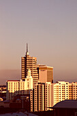 High rise buildings in the evening light, Cape Town, South Africa, Africa