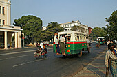 Crowded cit bus, Yangon, public transport, city bus in Yangon