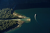 Aerial, mouth of Arthur River, Milford, Luftaufnahme, Flussmuendung, Milford Sound, Aerial