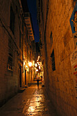 Alley at night, Old Town, Dubrovnik Croatia