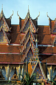 Roof of Wat Wang Wiwekaram, Sangkhlaburi, Kanchanaburi Thailand