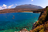 Bay at the caves of Dirou, Peloponnese, Greece