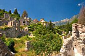 Byzantine city, Mistras, Taygetos mountains, Laconia, Peloponnese, Greece